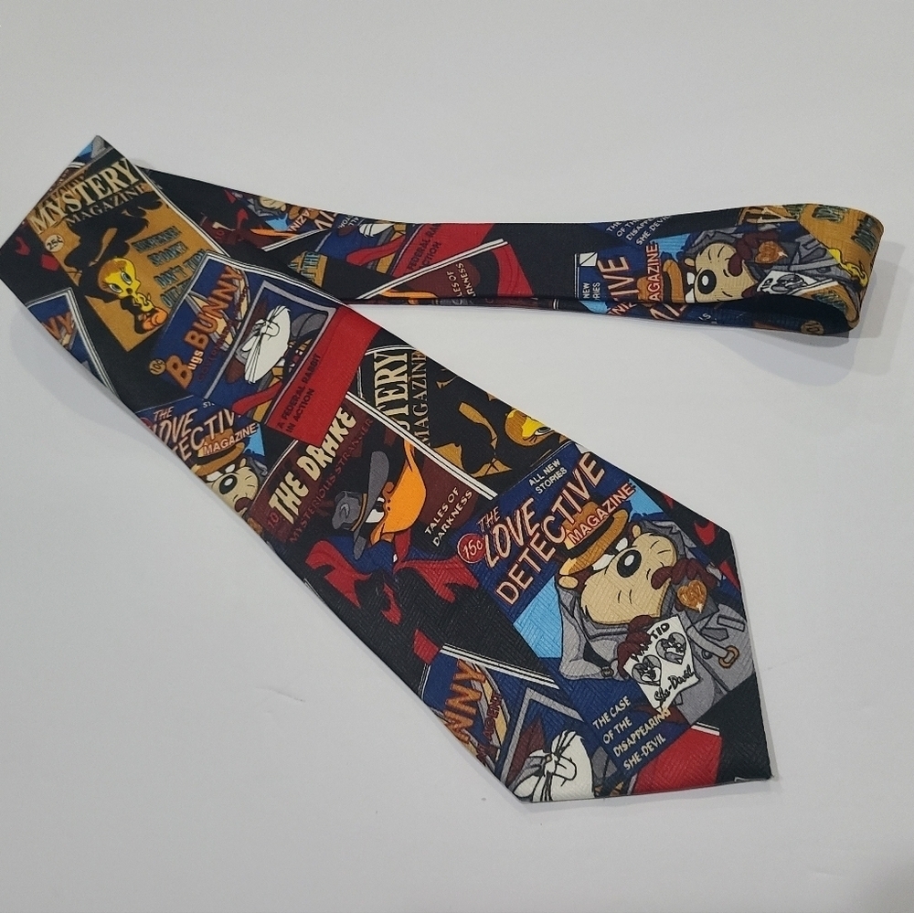 Looney Tuhes Warner Bros.1998 Character Print Tie